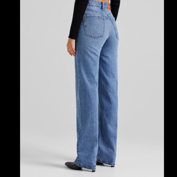 Bershka High Waist Straight Jean NWOT - Picture 4 of 9
